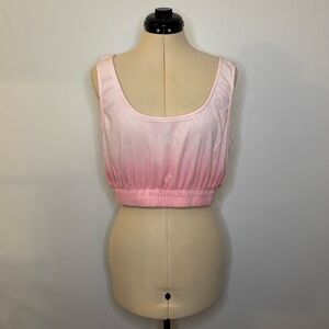 Anthropologie Sunday in Brooklyn Scoop Neck Cropped Tank in Pink Combo, Ombre, M